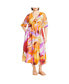 ფოტო #1 პროდუქტის Plus Size Swirl Tie Print Dress