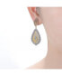 Фото #2 товара Paved White Gold and 14K Gold Plated Cubic Zirconia Drop Earrings