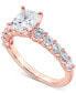 ფოტო #5 პროდუქტის Certified Lab Grown Diamond Cushion Bridal Set (3-3/8 ct. t.w.) in 14k Gold