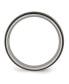 ფოტო #2 პროდუქტის Titanium Polished Black IP-plated Grooved Wedding Band Ring