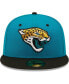 Фото #3 товара Men's Teal, Black Jacksonville Jaguars Flipside 59Fifty Fitted Hat