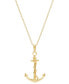 Фото #1 товара Men's Anchor Pendant Necklace in 10k Gold