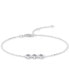 ფოტო #8 პროდუქტის Diamond Three Stone Honeycomb Chain Bracelet (5/8 ct. t.w.) in 14k White Gold