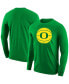 Men's Green Oregon Ducks Basketball Long Sleeve T-shirt