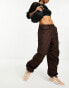 Фото #1 товара Obey mina parachute trousers in brown