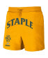 Men's NFL X Staple Yellow Green Bay Packers New Age Throwback Vintage-Like Wash Fleece Short