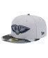 ფოტო #1 პროდუქტის Men's Gray New Orleans Pelicans Active Color Camo Visor 59FIFTY Fitted Hat