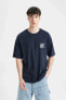 Erkek T-shirt C4082ax/nv239 Navy