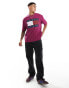 Фото #3 товара Tommy Jeans large flag logo t-shirt in fuchsia purple