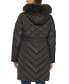 ფოტო #3 პროდუქტის Women's Faux-Fur-Trim Hooded Puffer Coat