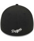 Men's Black Los Angeles Dodgers Logo 39THIRTY Flex Hat