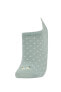 Kadın Çiçek Desenli 3'lü Pamuklu Patik Çorap B6024axns