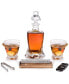 Whiskey Decanter and Cigar Glass Gift Set, 14 Piece