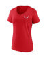 ფოტო #4 პროდუქტის Women's Red Washington Capitals Team Mother's Day V-Neck T-shirt