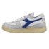 Фото #3 товара Diadora Mi Basket Row Cut Lace Up Mens Blue, White Sneakers Casual Shoes 176282