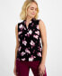 ფოტო #1 პროდუქტის Petite Abstract-Print Shell Top