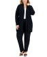 Фото #3 товара Plus Size Open-Front Long-Sleeve Cardigan, Created for Macy's
