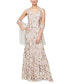 Women's Embellished Gown & Sheer Shawl