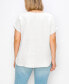 Plus Size Gauze V-neck Rolled Sleeve Top 3X - фото #4