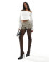 ASOS DESIGN jacquard hotpants in check Mixed check, S - фото #6