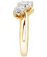 ფოტო #3 პროდუქტის Diamond Three Stone Ring (1/4 ct. t.w.) in 10k White or Yellow Gold