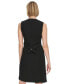 ფოტო #4 პროდუქტის Women's V-Neck Button-Front Sleeveless Shirtdress