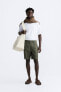 100% linen bermuda shorts