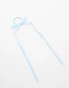 ASOS DESIGN hairband with skinny bow detail in light blue