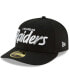 Men's Black Las Vegas Raiders Omaha Script Low Profile 59Fifty Fitted Hat