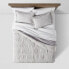 Фото #2 товара Full/Queen Seersucker Comforter & Sham Set Light Gray - Threshold