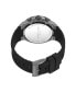 ფოტო #3 პროდუქტის Men's Multi-Function Black Silicone Strap Watch 43.5mm