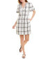 Фото #2 товара Pearl By Lela Rose Oversized Plaid Shirtdress Women's White 0