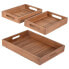 Serviertablett TEAK 3er Set 39x29x5 cm