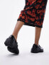Фото #2 товара Topshop Wide Fit Lacey chunky loafer in black