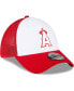 ფოტო #2 პროდუქტის Men's Red, White Los Angeles Angels 2023 On-Field Batting Practice 39THIRTY Flex Hat