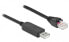 Фото #2 товара Delock Serial Connection Cable with FTDI chipset - USB 2.0 Type-A male to RS-232 RJ45 male 50 cm black - Black - 0.5 m - USB Type-A - Male - Male - Straight