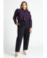 ფოტო #3 პროდუქტის Plus Size Drape Front Blouse