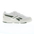 Фото #1 товара Reebok BB 4000 II Mens White Leather Lace Up Lifestyle Sneakers Shoes 10