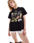 Фото #1 товара Reclaimed Vintage oversized t shirt with cowboy hats in black