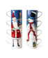 Фото #1 товара Snowman and Santa Stackable Mugs, Set of 4