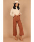 ფოტო #3 პროდუქტის Women's Georgette High Waisted Straight Leg Pants