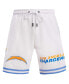 Men's White Los Angeles Chargers Classic Chenille Shorts