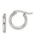 ფოტო #1 პროდუქტის Stainless Steel Polished Hoop Earrings