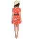 Фото #4 товара Lovers+Friends 241214 Womens Cassidy Floral V-Neck A-Line Dress Red Size X-Large