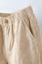 Linen blend bermuda shorts