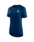 ფოტო #4 პროდუქტის Women's Deep Sea Blue Seattle Kraken Authentic Pro Rink Raglan Tech T-shirt