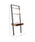 Kamy 2 Shelf Leaning Desk