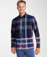 Фото #9 товара Men's Gradient Check Regular-Fit Long-Sleeve Button-Down Shirt