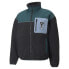 Фото #1 товара Puma Ami X Sherpa FullZip Jacket Mens Black Casual Athletic Outerwear 53599801