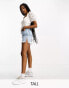 Фото #1 товара DTT Tall raw hem denim mini skirt in light blue